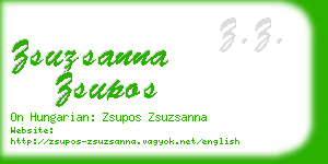 zsuzsanna zsupos business card